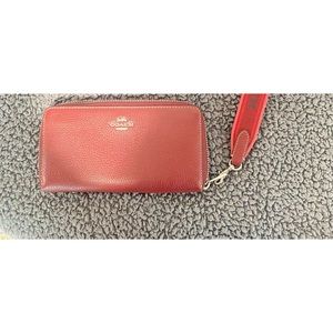 Burgundy Coach Wristlet Wallet